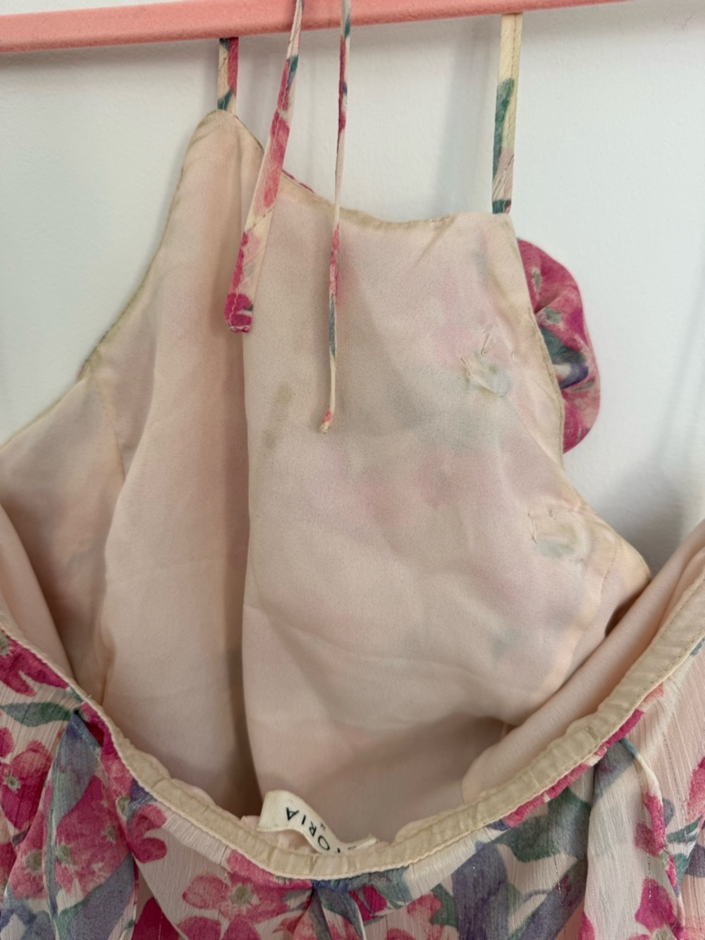Floral Pink Ruffle Shift Dress - Picture 7 of 9